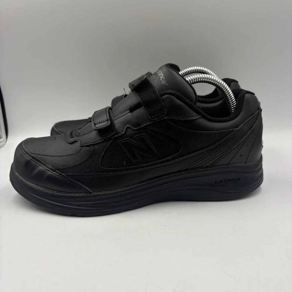 New Balance 577 Walking Shoes Womens Size‎ 9 Black Leather Comfort Sneakers